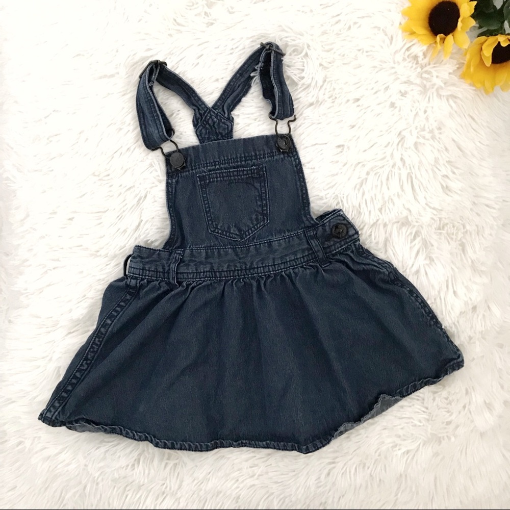 🌻 Dungaree Toddler Girl Denim Overall Dress 🌻